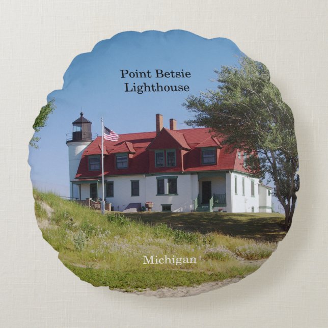 Point Betsie Lighthouse runda kuddar (Framsidan)