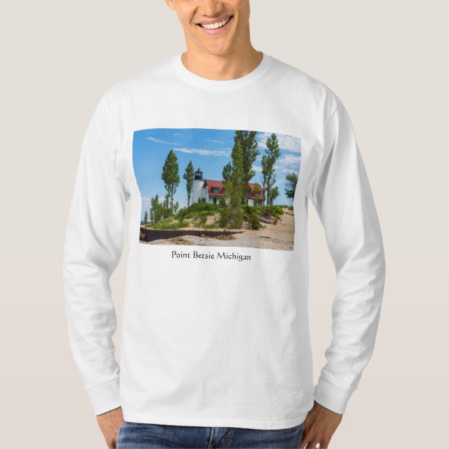 Point Betsie Lighthouse T Shirt (Framsida)