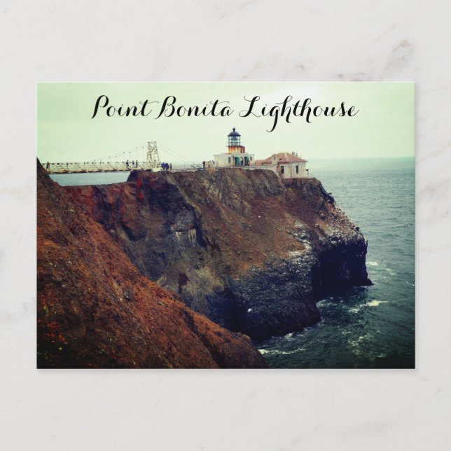 Point Bonita Lighthouse #1-3 vykort (Framsida)