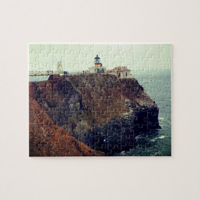 Point Bonita Lighthouse #1 Jigszle Puzzle Pussel (Horisontell)