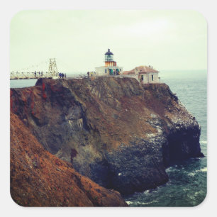 Point Bonita Lighthouse #1 Stickers Fyrkantigt Klistermärke