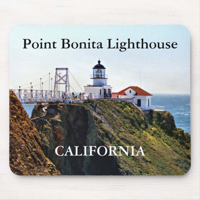 Point Bonita Lighthouse, California Mousepad Musmatta (Framsidan)