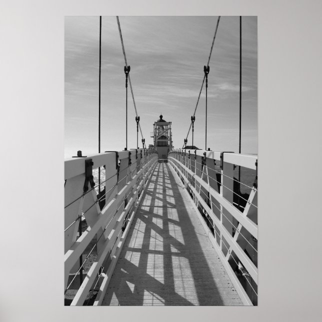 Point Bonita Lighthouse, San Fransisco, B&W Poster (Framsidan)