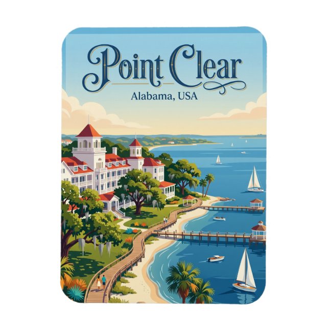Point Clear Alabama Magnet (Vertikal)