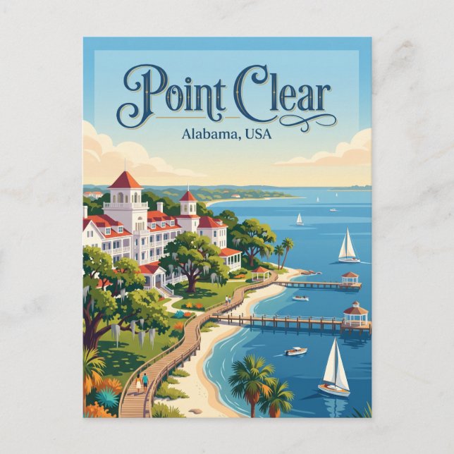 Point Clear Alabama Vykort (Framsida)