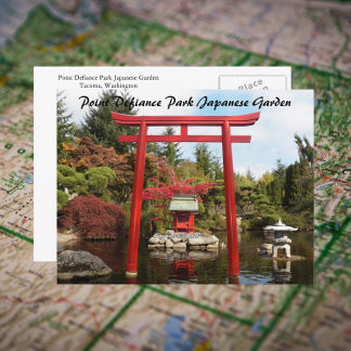 Point Defiance Park Japansk Garden Travel Photo Vykort