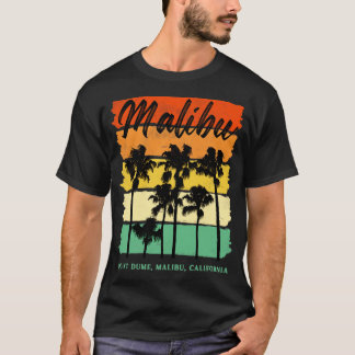 Point Dume Malibu California Handflatan Träd Retro T Shirt