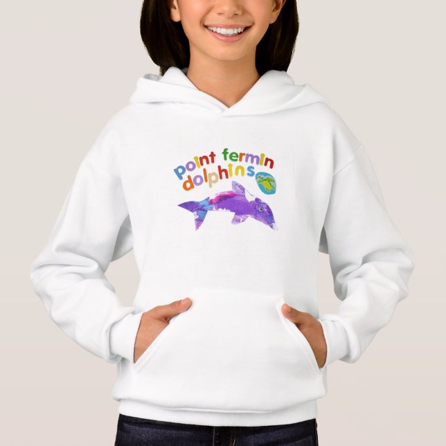Point Fermin Dolphins 2020 2021 White T Shirt (Framsida)