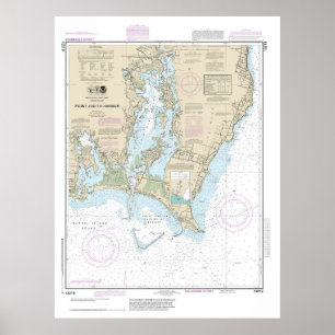 Point Judith Harbour Nautical Chart 13219 Poster