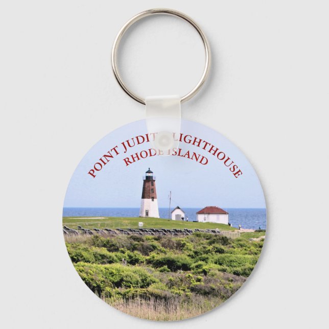 Point Judith Lighthouse, Rhode island Keychain Nyckelring (Framsida)