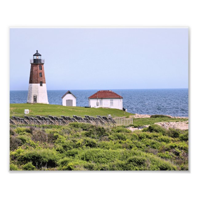 Point Judith Lighthouse, Rhode island Photo Print Fototryck (Framsidan)