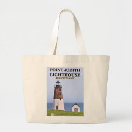 Point Judith Lighthouse, Rhode island Tote Bag Jumbo Tygkasse