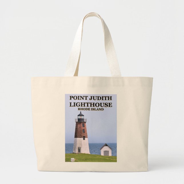 Point Judith Lighthouse, Rhode island Tote Bag Jumbo Tygkasse (Framsidan)