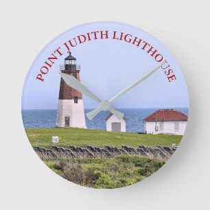 Point Judith Lighthouse, Rhode island Wall Clock Rund Klocka