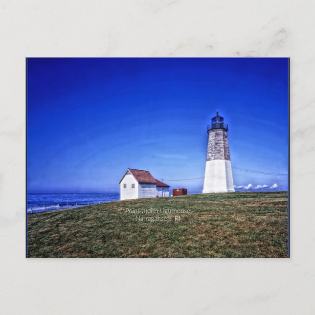 Point Judith Lighthouse, RI Vykort (Framsida)