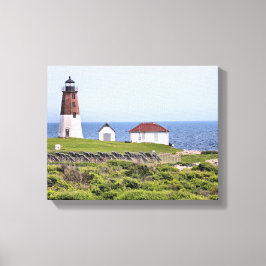 Point Judith Lighthouse, RI Wrapped Canvas
