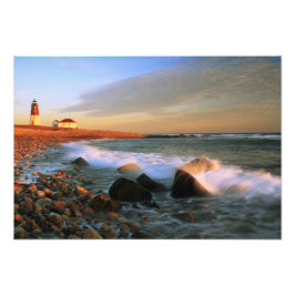 Point Judith Lighthouse-Sjölandskapet Photo Print Fototryck