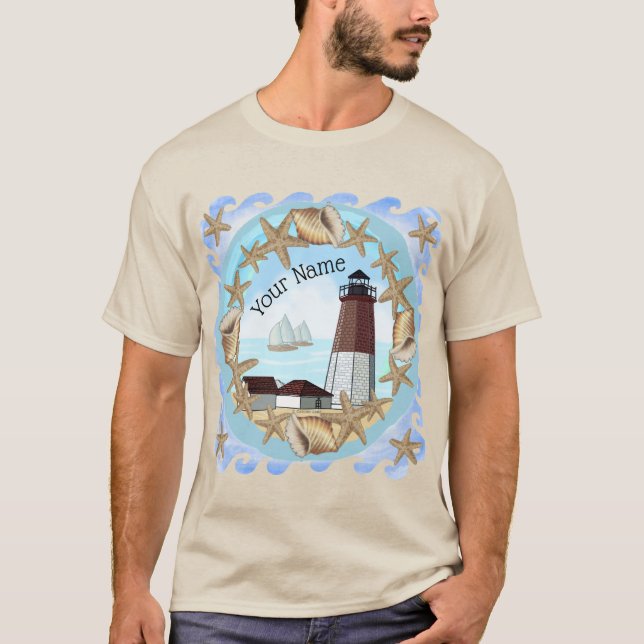 Point Judith Lighthouse t-shirt (Framsida)
