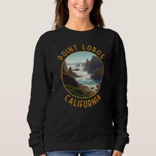 Point Lobos California Distress Circle T Shirt
