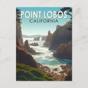 Point Lobos California Resemotiv Konst Vintage Vykort