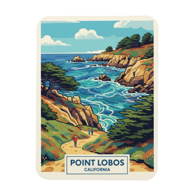 Point Lobos California Resor Magnet (Vertikal)