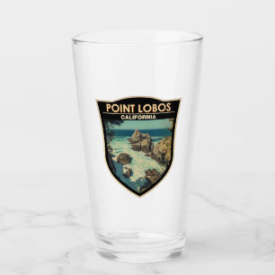Point Lobos California Travel Vintage Badge Glaskopp