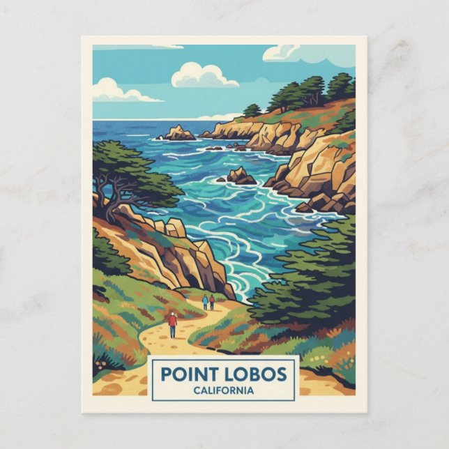 Point Lobos California Travel Vykort (Framsida)