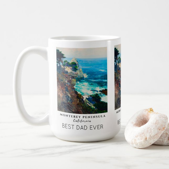Point Lobos Monterey Peninsula California Best Dad Kaffemugg (Med munk)