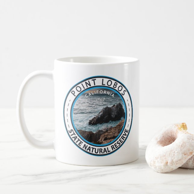 Point Lobos State Natural Reserve California Badge Kaffemugg (Med munk)