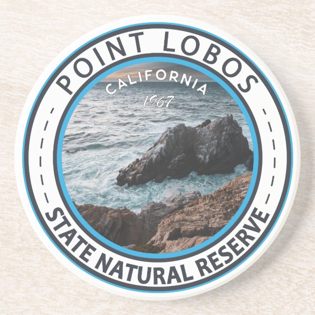 Point Lobos State Natural Reserve California Badge Underlägg (Framsidan)