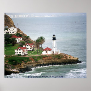 Point Loma Lighthouse nära San Diego, Kalifornien Poster