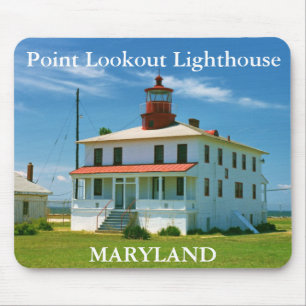 Point Lookout Lighthouse, Maryland Mousepad Musmatta