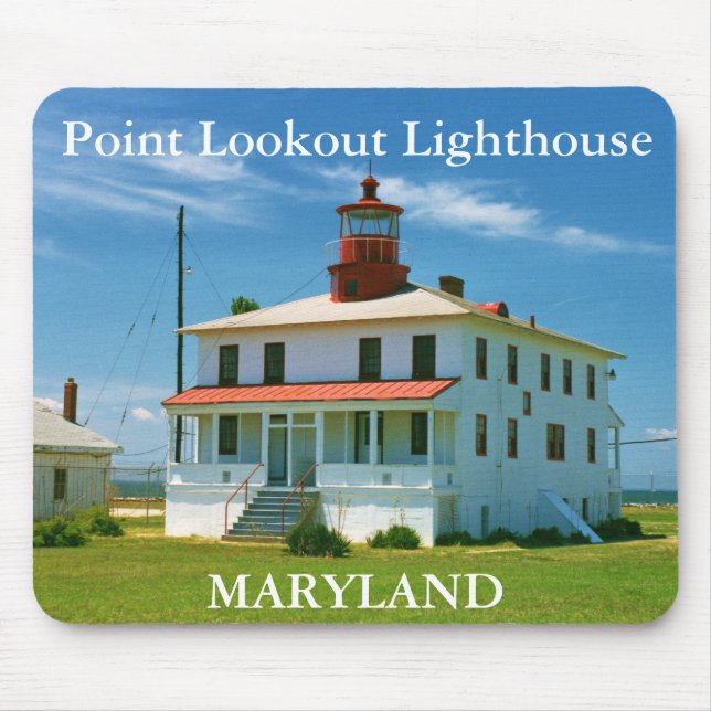 Point Lookout Lighthouse, Maryland Mousepad Musmatta (Framsidan)