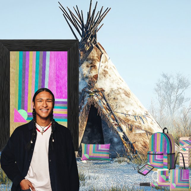 "Point" Lumbarkudde (Get the full “Point” collection at: https://bit.ly/SmartArtIIZazzle. )