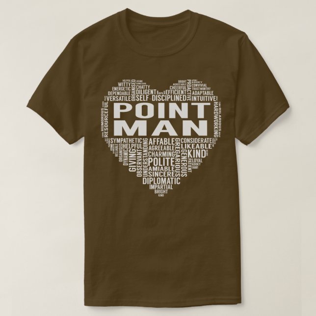 Point Man Heart T Shirt (Design framsida)