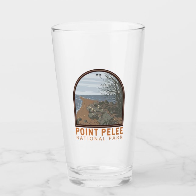 Point Pelee National Park Travel Art Vintage Glaskopp (Framsida)