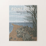 Point Pelee National Park Travel Art Vintage Pussel<br><div class="desc">Konsdesign för vektorkonst i nationalparken Point Pelee. Parken består av en peninsula av mark,  huvudsakligen av våtmarker och vedmarksområden,  som är vassa i takt med att den sträcker sig in i Sjö Erie.</div>