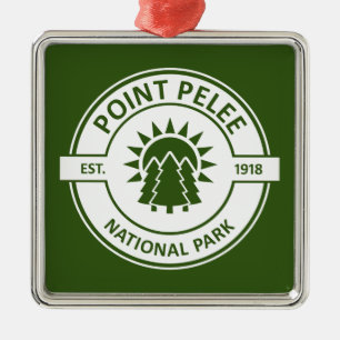 Point Pelee nationalpark Sol Träd Julgransprydnad Metall