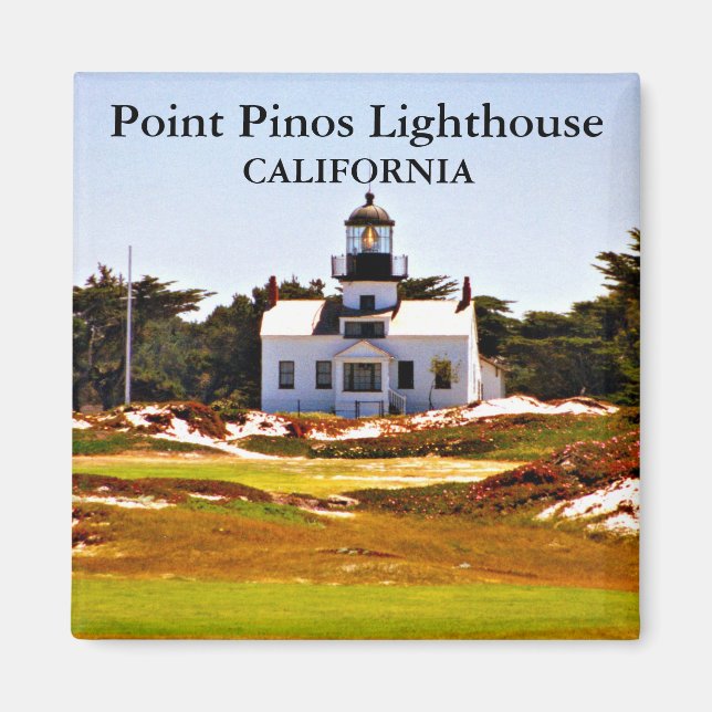 Point Pinos Lighthouse, California Magnet (Framsidan)