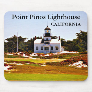 Point Pinos Lighthouse, California Mousepad Musmatta