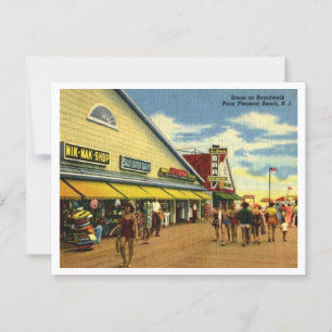 Point Pleasant Beach Boardpromenad 1940-talet Vykort