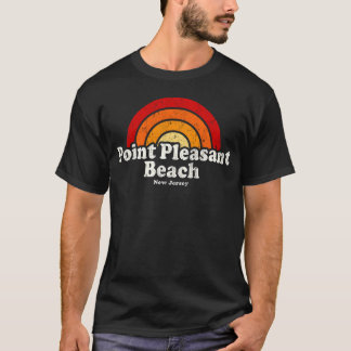 Point Pleasant Beach New Jersey Nj 70S regnbåge po T Shirt