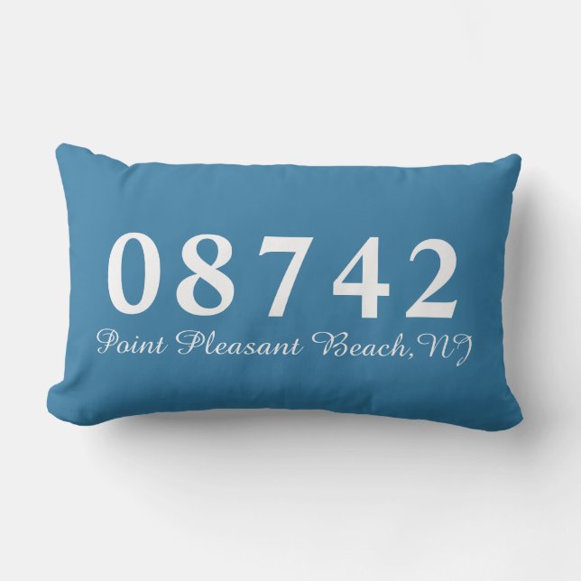 Point Pleasant Beach NJ 08742 Pillow, Realtor Gift Lumbarkudde (Framsida)