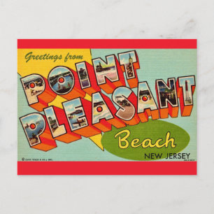 Point Pleasant Beach NJ Hälsningskarta Vykort
