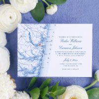 Point Pleasant New jersey Karta Elegant Navy Bröll