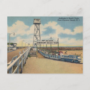 Point Pleasant NJ Beach Tåg, Vintage Vykort