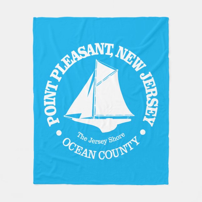 Point Pleasant NJ (slinga) Fleecefilt (Framsidan)
