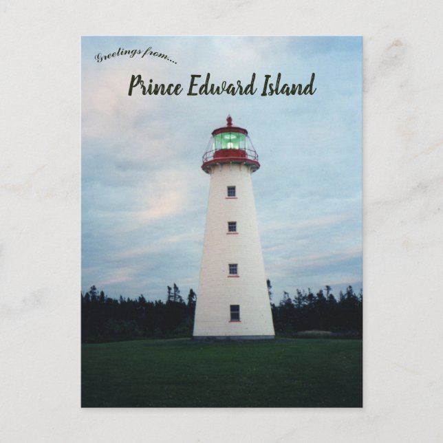 Point Prim Lighthouse PEI Canada Vykort (Framsida)