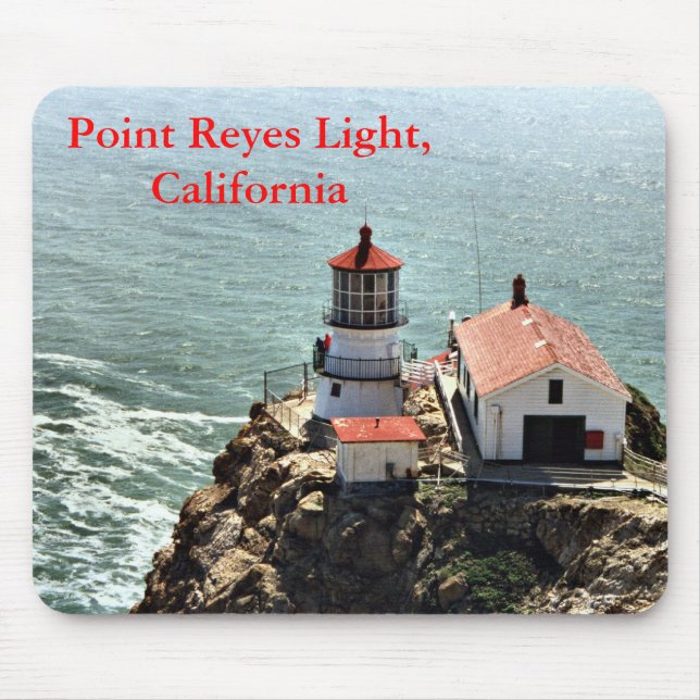 Point Reyes Light, California Mousepad Musmatta (Framsidan)