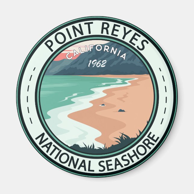 Point Reyes National Seashore California Badge Magnet (Framsidan)